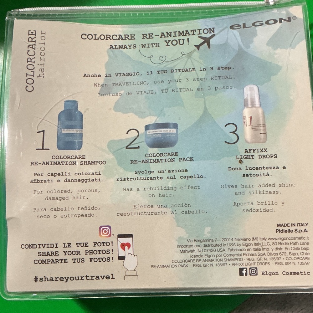 Colorcare Re-Animation Hair Treatment Set - Green